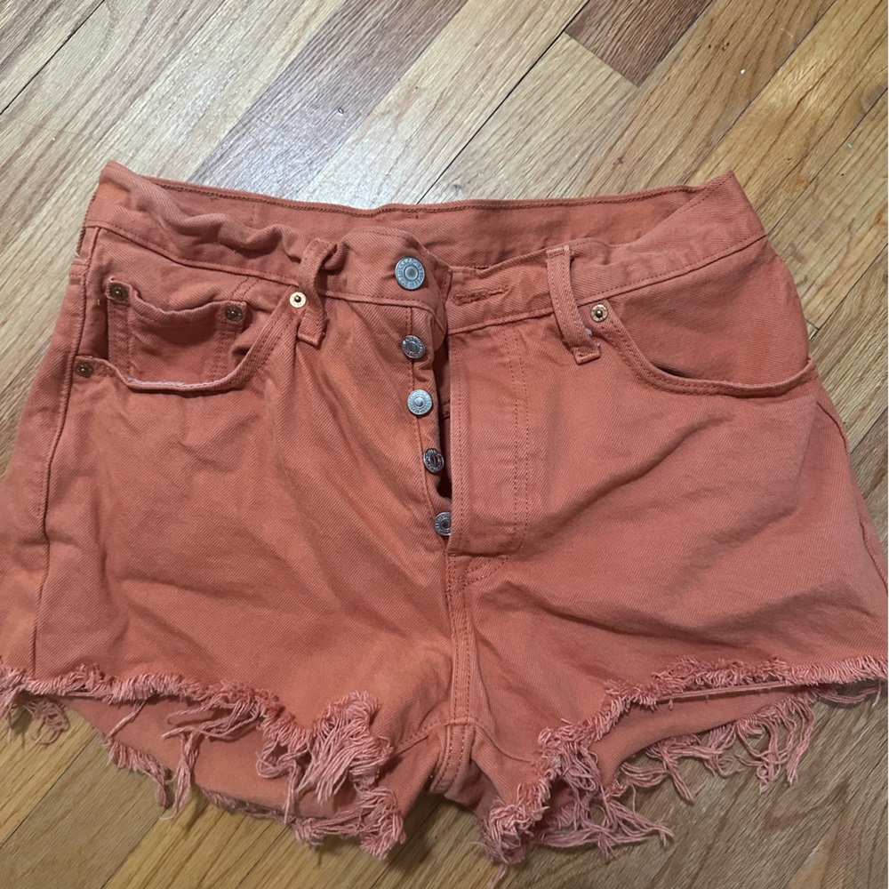 Levi's Women's Orange Jean Shorts